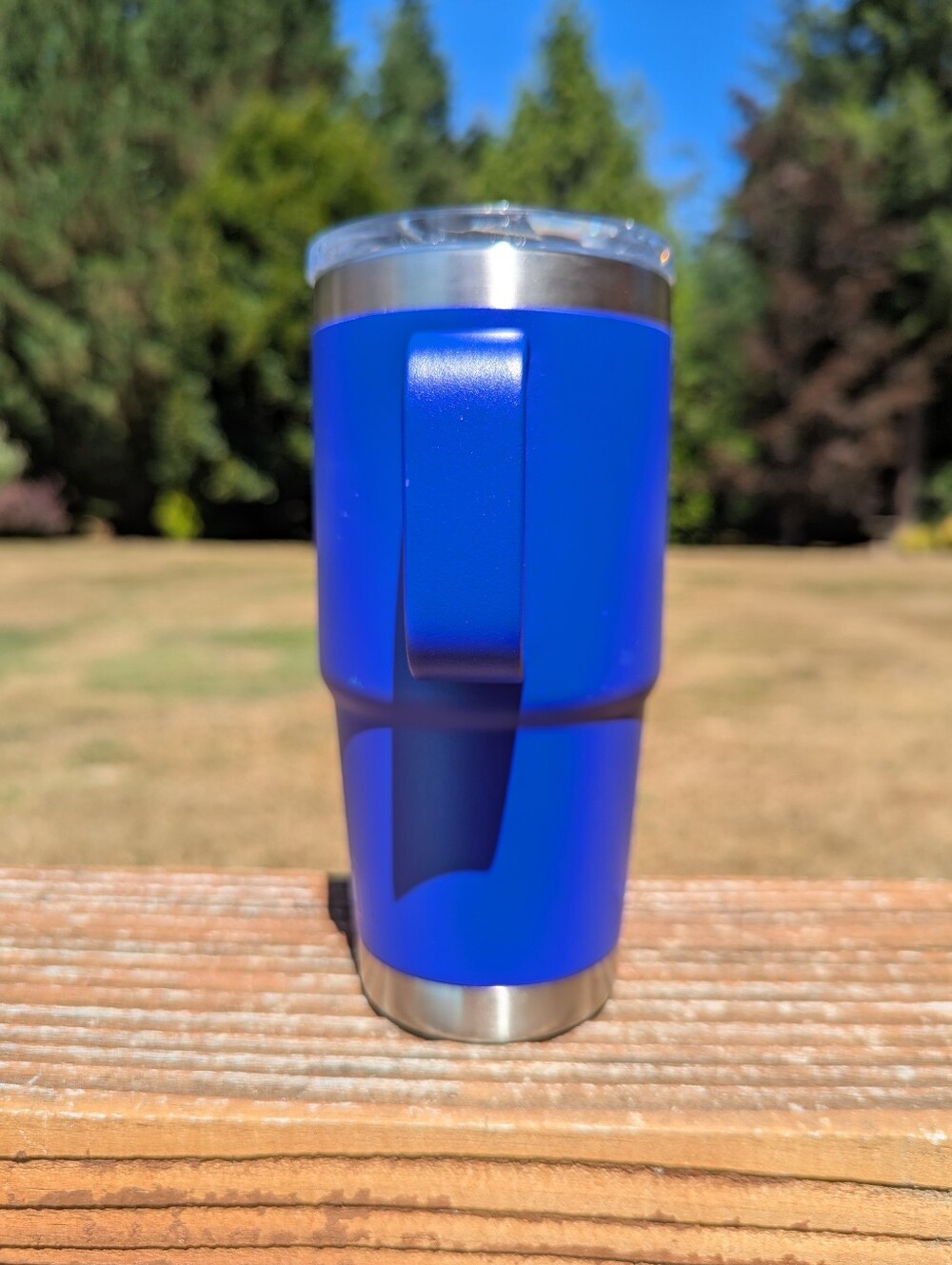 Yeti 20oz Rambler Travel Insulated Cup w/ Screw On Lid Blue - Picture 3 of 8